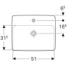 Раковина GEBERIT VARIFORM 55 см 500.742.01.2