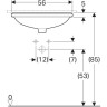 Раковина GEBERIT VARIFORM 500.752.01.2 56 см