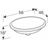 Раковина GEBERIT VARIFORM 56 см 500.754.01.2