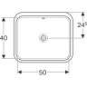 Раковина GEBERIT VARIFORM 58 см 500.764.01.2