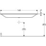 Раковина GEBERIT XENO² 140 см 500.276.00.1