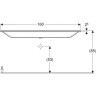 Раковина GEBERIT XENO² 160 см 500.278.00.1