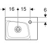 Раковина GEBERIT XENO² 40 см 500.529.01.1