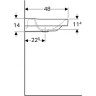 Раковина GEBERIT XENO² 90 см 500.534.01.1