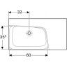 Раковина GEBERIT XENO² 90 см 500.534.01.1