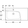Раковина GEBERIT XENO² 90 см 500.535.01.1