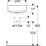 Раковина накладная GEBERIT VARIFORM 40 см 500.768.01.2