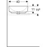 Раковина накладная GEBERIT VARIFORM 40x50 см 500.776.01.2 без отверстия перелива