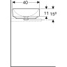 Раковина накладная GEBERIT VARIFORM 40x55 см 500.771.01.2 без отверстия перелива