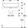 Раковина накладная GEBERIT VARIFORM 40x55 см 500.771.01.2 без отверстия перелива