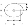 Раковина накладная GEBERIT VARIFORM 40x55 см 500.771.01.2 без отверстия перелива