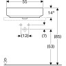 Раковина накладная GEBERIT VARIFORM 500.774.01.2 40x55 см без отверстия перелива