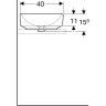 Раковина накладная GEBERIT VARIFORM 40x55 см 500.779.01.2 без отверстия перелива