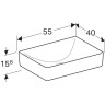 Раковина накладная GEBERIT VARIFORM 40x55 см 500.779.01.2 без отверстия перелива