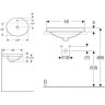 Раковина накладная GEBERIT VARIFORM 45x60 см 500.773.01.2 без отверстия перелива