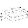 Раковина накладная GEBERIT VARIFORM 45x60 см 500.781.01.2 без отверстия перелива