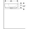 Раковина накладная GEBERIT VARIFORM 45x60 см 500.772.01.2 с отверстием перелива