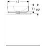 Раковина накладная GEBERIT VARIFORM 45x60 см 500.777.01.2 с отверстием перелива