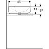 Раковина накладная GEBERIT VARIFORM 45x60 см 500.780.01.2 с отверстием перелива