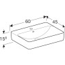 Раковина накладная GEBERIT VARIFORM 45x60 см 500.780.01.2 с отверстием перелива