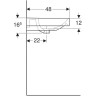 Раковина подвесная GEBERIT SMYLE SQUARE 500.225.01.1
