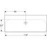 Раковина подвесная GEBERIT SMYLE SQUARE 500.225.01.1