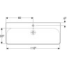 Раковина подвесная GEBERIT SMYLE SQUARE 500.226.01.1