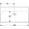 Раковина подвесная GEBERIT SMYLE SQUARE 500.250.01.1