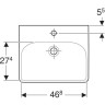 Раковина подвесная GEBERIT SMYLE SQUARE 500.256.01.1