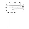 Раковина подвесная GEBERIT SMYLE SQUARE 500.256.01.1