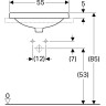 Раковина встраиваемая GEBERIT VARIFORM 40x55 см 500.719.01.2 без отверстия перелива