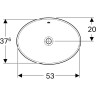 Раковина встраиваемая GEBERIT VARIFORM 40x55 см 500.717.01.2 с отверстием перелива