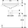 Раковина встраиваемая GEBERIT VARIFORM 40x55 см 500.737.01.2 с отверстием перелива