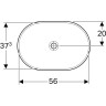 Раковина встраиваемая GEBERIT VARIFORM 40x60 см 500.731.01.2 без отверстия перелива