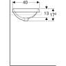 Раковина встраиваемая GEBERIT VARIFORM 40x60 см 500.731.01.2 без отверстия перелива