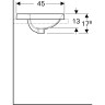 Раковина встраиваемая GEBERIT VARIFORM 45x50 см 500.713.01.2 с отверстием перелива