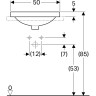 Раковина встраиваемая GEBERIT VARIFORM 45x50 см 500.713.01.2 с отверстием перелива