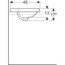 Раковина встраиваемая GEBERIT VARIFORM 45x60 см 500.733.01.2 с отверстием перелива