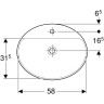 Раковина встраиваемая GEBERIT VARIFORM 48x60 см 500.727.01.2 без отверстия перелива