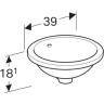 Раковина встраиваемая снизу GEBERIT VARIFORM 500.744.01.2