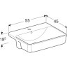 Раковина встраиваемая сверху GEBERIT VARIFORM 500.681.01.1