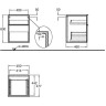 Шкаф боковой GEBERIT ICON 841046000 45 см