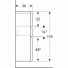 Шкаф боковой GEBERIT RENOVA NR.1 PLAN 869030000 40 см