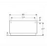 Шкаф GEBERIT ICON 840092000 89 см платиновый