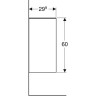 Шкаф GEBERIT SMYLE SQUARE 500.358.JK.1 36 см темно-серый