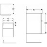 Шкаф GEBERIT SMYLE SQUARE 500.357.JR.1 45 см пекан