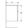 Шкаф GEBERIT SMYLE SQUARE 500.357.00.1 альповый глянец