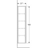Шкаф-пенал GEBERIT CITTERIO 500.554.JI.1 40 см