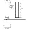 Шкаф-пенал GEBERIT CITTERIO 835110 40 см