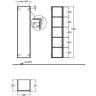 Шкаф-пенал GEBERIT KERAMAG CITTERIO 835111000 темный дуб